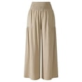 thumbnail image 6 of RUTAYY Women's Pants Casual High Waist with Pocket Drawstring Elastic Waist Comfortable Solid Color Vacation Playful Trousers, 6 of 7