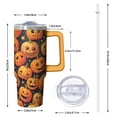 thumbnail image 2 of Halloween Mug, Spooky Witch Bat Cup with Handle and Straw 30oz, Insulated Coffee Tumbler Travel Gift, 2 of 5