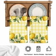 thumbnail image 5 of Yellow Lemon Kitchen Towels Set of 2, Summer Floral Fruit Leaves Botanical Grid Absorbent Dish Towels for Kitchen, Microfiber Hand Towel, Quick Drying Tea Towel for Cleaning Decorative Dishcloths, 5 of 7