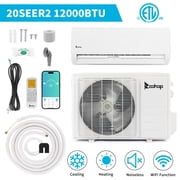 Ktaxon 12000BTU Wifi Enabled 21SEER2 115V Smart Split Type Inverter Air Conditioners with Heating Function