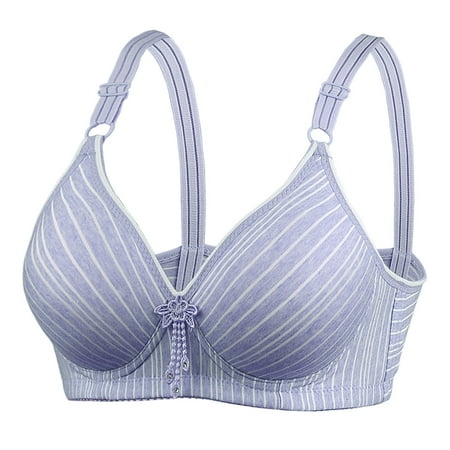 Plus Size Push up Bras Women Full-Coverage Bra Feature V-Neck Nursing Bra Style W-1653 Hook and Eye Closure Sports Bras Blue-a XL