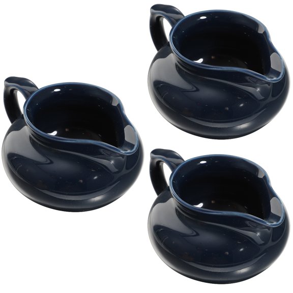 3pcs Restaurant Gravy Boat Multi-function Sauce Boat Ceramic Sauce Cup Sauce Supply