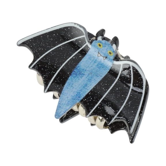 Unique Bargains 1 Pc Claw Clip Cute Halloween Cute Bat Design Hair Clip Blue Black