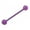 Purple, variant on 14G Solid Titanium Industrial Barbell Tongue Ring Body Piercing Bar 6mm Ball Ends - Sold Each