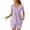 Purple, variant on Goodtrade8 Plus Size Pajamas for Women Set 2 Piece Loungewear Casual Crew Neck Flower Short Sleeve Womens Pajama Sets