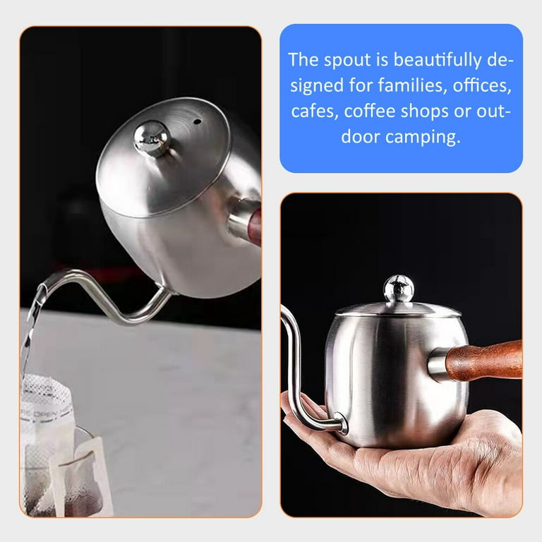 VEVOK CHEF Pour Over Coffee Kettle Mini 20 OZ Gooseneck Kettle Spout Coffee  Pots Drip Coffee Maker Kettle Long Narrow Stainless Steel Pour Over Kettle