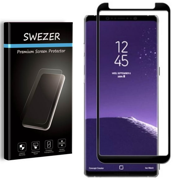 Samsung Galaxy Note 8 [SWEZER] 3D Curved Tempered Glass Screen Protector, Full Screen Coverage, Edge-To-Edge Protect