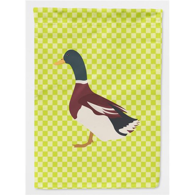 Carolines Treasures BB7682CHF Rouen Duck Green Flag Canvas House