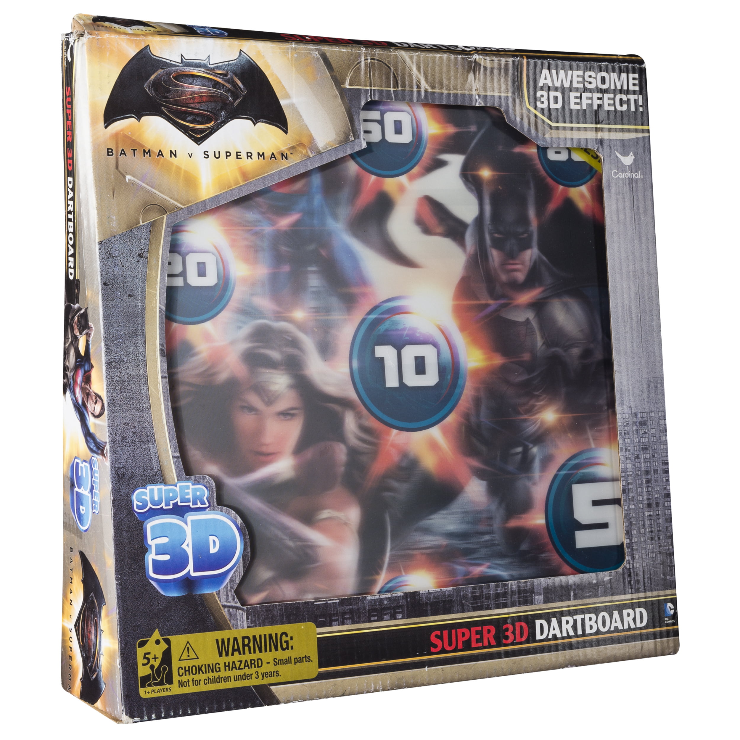 Superman Super 3D Dartboard Set Great 3D Effect Inc 4 Magnetic Darts!!! 
