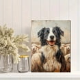 thumbnail image 2 of Qisvanset 12x16 Inch Framed Canvas Wall Art Border Collie Herding Sheep Vintage Farmhouse Animal Art, 2 of 8