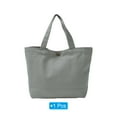thumbnail image 3 of Uxcell Canvas Tote Bag with Handle Reusable Handbag Shopping Bags Grey, 3 of 5