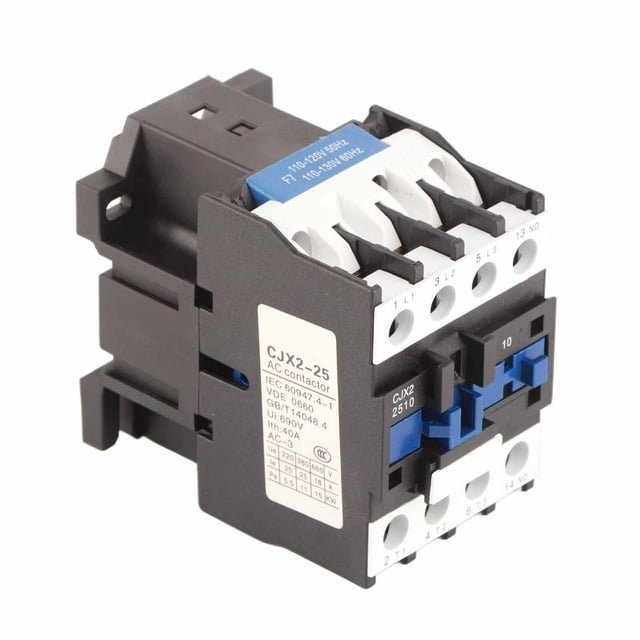 CJX2 2510, AC Contactor High Sensitivity Large Load Capacity 3 Poles NO Contactor Copper Coil 110V For Industrial Appliances