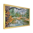 thumbnail image 2 of Designart 'Trees With River In Autumn Forest' Lake House Framed Art Print, 2 of 4