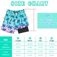 thumbnail image 4 of OlyPegic Boys Swim Trunks with Boxer Brief Liner Compression Boy Bathing Suit Quick Dry Beach Swimsuit Toddler Swim Shorts, 4 of 6