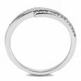 thumbnail image 3 of Womens Silver Rings High polished (no plating) 316L Stainless Steel Ring with AAA Grade CZ in Clear DA234, 3 of 5