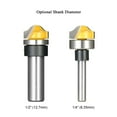 thumbnail image 2 of Professional 2-Flute Carbide Tipped Router Bit - 1/4" Shank, 3/4" Cutting Width, 1/2" Depth - Faux Panel & Door Molding Grooving Tool for Woodworking, Includes Storage Case, 2 of 6