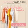 thumbnail image 4 of Velvet Stackable Hangers 30 Pack, Pink Clothes Hangers Non Slip Felt Hangers with 360° Swivel Hook, Thin Hanger Space Saving, Heavy Duty Closet Hanger for Clothes, Coats, Suits, Dress, Pants, 4 of 4