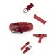 thumbnail image 2 of Cinturones de cuero sintético trenzados delgados ajustables para mujeres INSPIRE CHIC, rojos, para cinturas de 24-35.8", 2 of 5