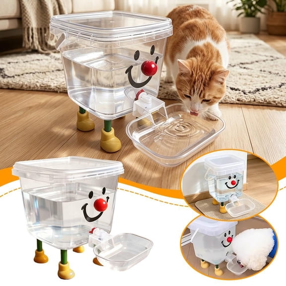 THOPBPRK Automatic Pet Water Dispenser for Cats and Dogs, Water Bowl for Home and Travel, Non-Electric Pet Drinking Station, Pet Supplies for Indoor Outdoor Use