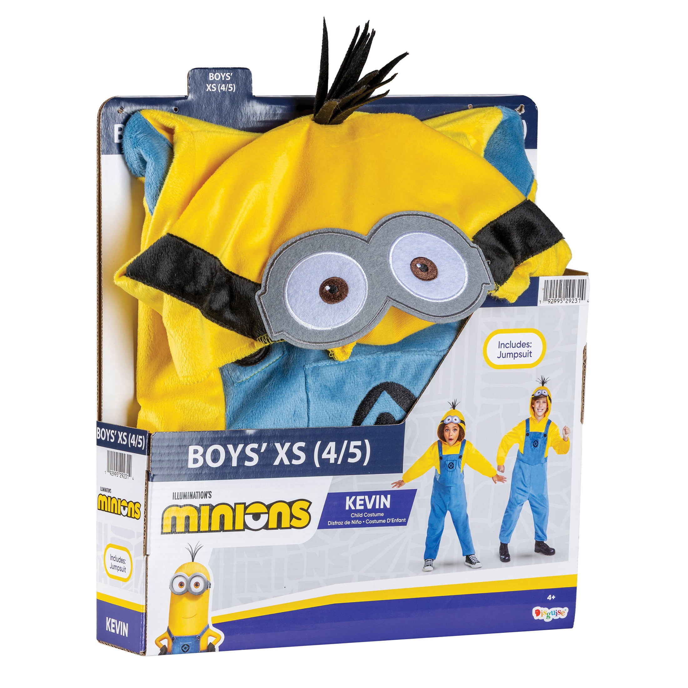 NBC Universal Minions 'Minion' Halloween Costume for Children, Boys Size XS (4/5), by Disguise