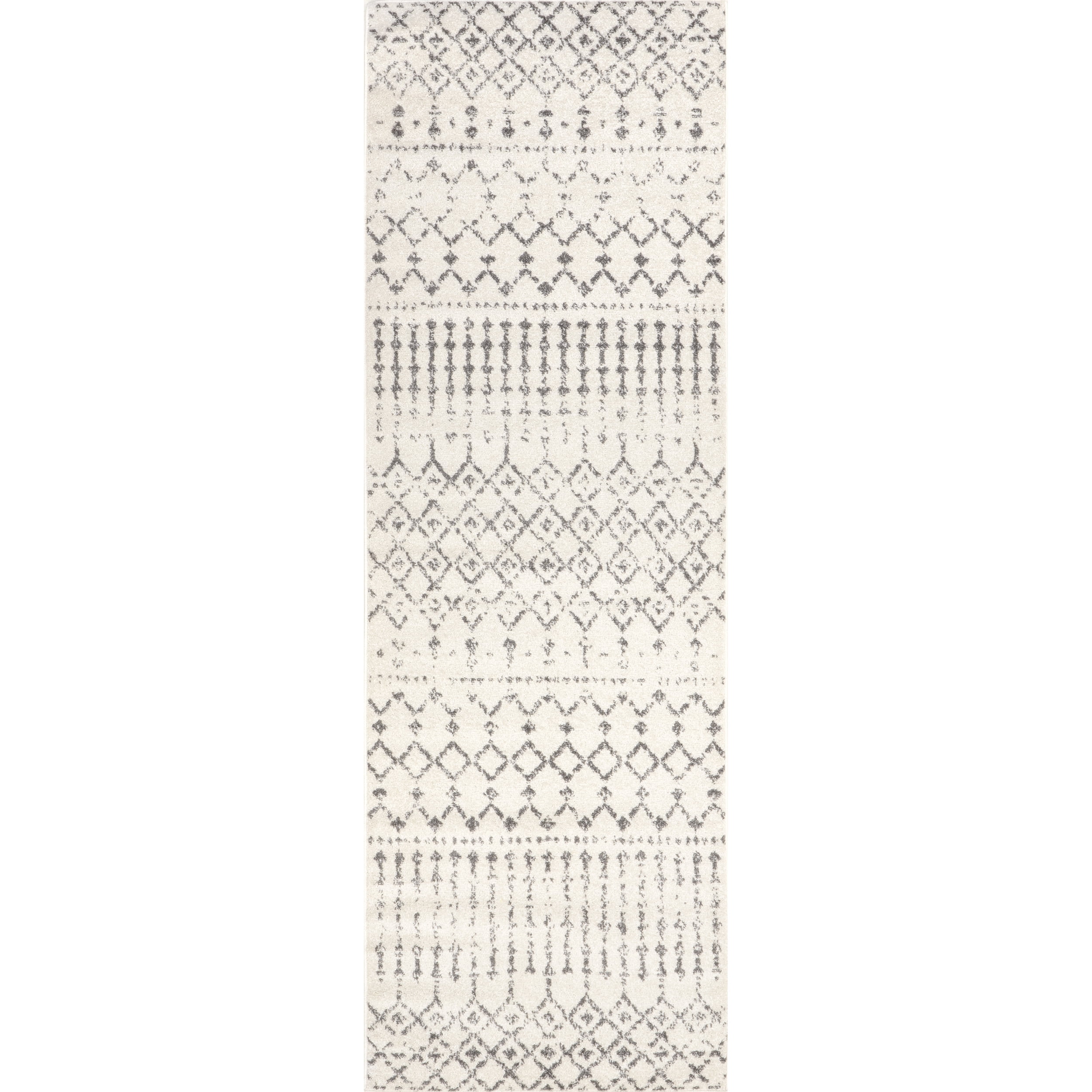nuLOOM Moroccan Blythe Runner Rug, 2' 8" x 20', Gray