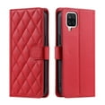 thumbnail image 2 of Crossbody Strap Case for Samsung Galaxy A12 Wallet PU Leather Elegant Diamond Patterned Credit Card Holder Full Body with Wrist Lanyard Strap Soft TPU Bumper Magnetic Closure Phone Cover,Red, 2 of 8