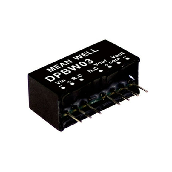 Pack of 2 DPBW03G-12 Isolated Module DC DC Converter 2 Output 12V -12V 125mA, 125mA 18V - 75V Input :RoHS, Tube