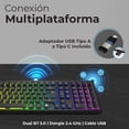 thumbnail image 2 of Teclado Multidispositivo ACTECK TECHNO PRO TI790 Mecanico Inalambrico USB 2.4GHz + BT 5.0 RGB, 2 of 5