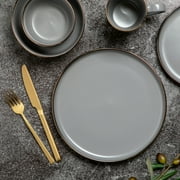 Thyme & Table Stoneware Ava Dinner Plate, Grey