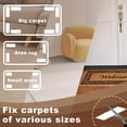 thumbnail image 4 of Cosbur Rug Carpet Non-Slip Grippers, Large Reusable Carpet Tape Pads, Double Sided Adhesive Strips (wt-12PC), 4 of 8