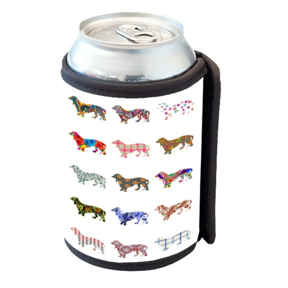 KuzmarK Insulated Drink Can Cooler Hugger - Daschund Dog