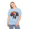 thumbnail image 4 of Unisex Heavy Cotton T-Shirt Rainbow Draw Beautiful Woman 005, 4 of 4