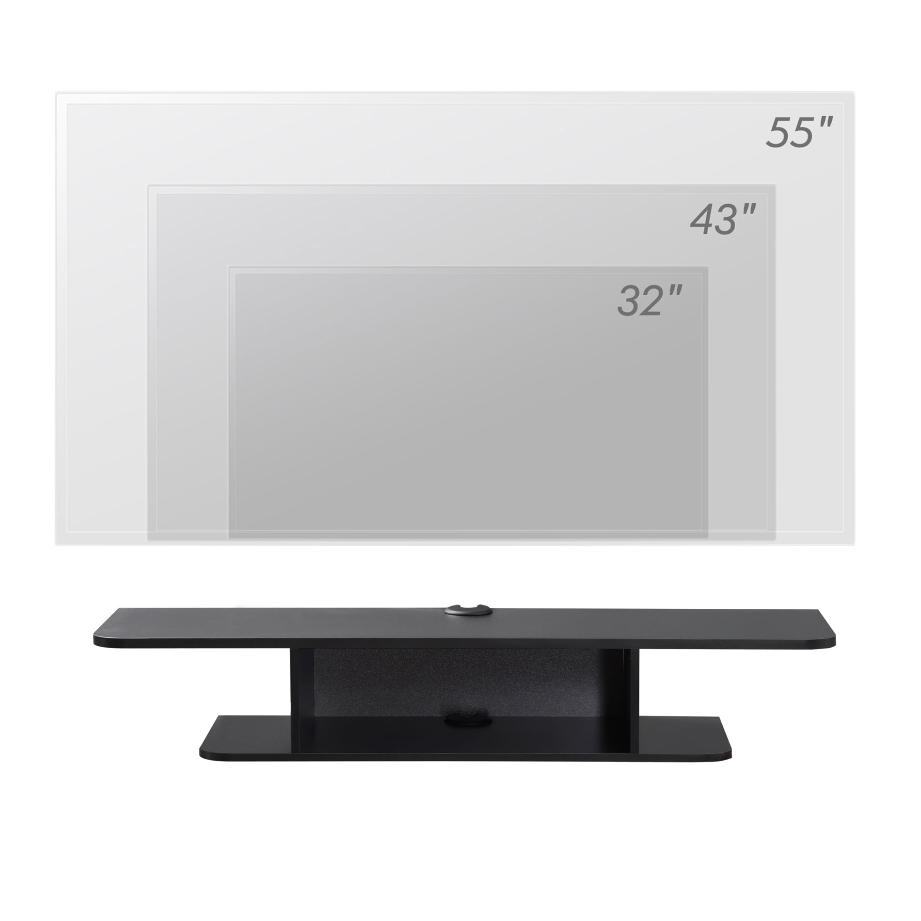 FITUEYES Wall Mount TV Stand for TVs up to 50", Black