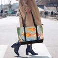 thumbnail image 4 of FORMRS Canvas Laptop Tote Bag for Women with 15.6" Computer Compartments Shoulder Handbag, Blue Goldfish Bowl, 4 of 7