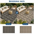 thumbnail image 4 of Garvee 9'x12' outdoor Rug Waterproof Print Camping Carpet, Reversible Plastic Straw Rug Indoor Outdoor Rug for Patio RV Balcony Deck Backyard, Black Coffee, 4 of 6