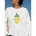 thumbnail image 2 of Happy Pineapple! Sweatshirt Women -Image by Shutterstock, Female 5X-Large, 2 of 4