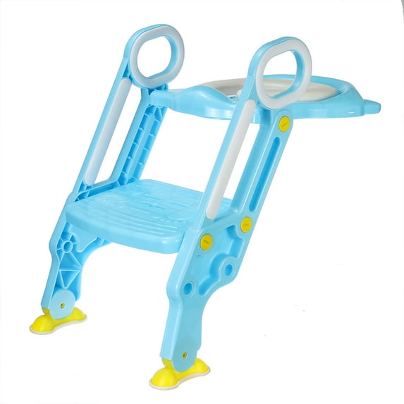 Stoneway Kid Baby Toilet Potty Training Children Safety Toddler Trainer Seat Chair with Step Stool Ladder & Soft Cushion, Adjustable Toddler Toilet Seat for Boys and Girls