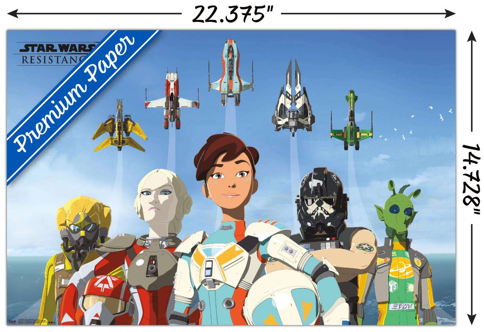 Star Wars: Resistance - Flight Wall Poster, 14.725" x 22.375"