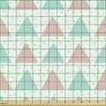 thumbnail image 2 of Ambesonne Geometric Fabric by the Yard Upholstery, Pastel Triangles and Dots, 5 Yards, Seafoam Rose, 2 of 5