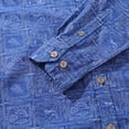 thumbnail image 5 of YIUME Men's Hawaiian Shirt Seascapes Serenade Print Cotton Button-down Long Sleeve Aloha Shirt, 5 of 8