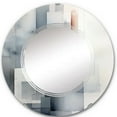 thumbnail image 2 of DESIGN ART Designart "Grey Abstract Zen V" Minimalism Modern Wall Mirror 24in.x24in., 2 of 4