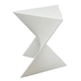 thumbnail image 3 of Home Square Modern Plastic Triangle End Table in White - Set of 2, 3 of 6
