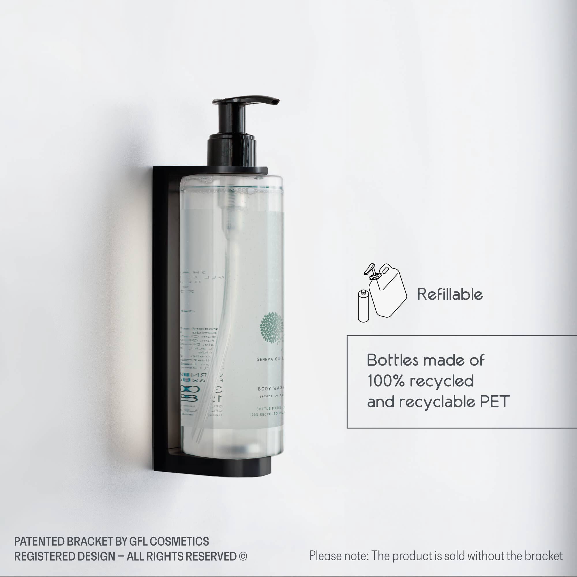 Geneva Guild Body Wash Refillable Bottle (12.84 Fluid Ounce) - 18Pack
