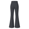 thumbnail image 5 of Womens Yoga Dress Pants Casual Straight Leg Work Slacks Bootcut Stretchy Elastic High Waisted Trousers with Pockets Pull On,Breathable Lightweight,4-Way Stretch,Plus Size Business Clothes Black, 5 of 5