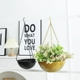 thumbnail image 4 of Namzi-b 1 piece simple golden iron basket flower pot hanging iron chlorophytum comosum planting green plants hanging semicircle flower pot large size 18.89 inches, 4 of 4