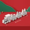 thumbnail image 4 of Bewildely Tren de Navidad blanco decoración de madera regalo DIY adornos de Navidad Mini adornos de Navidad de escritorio Kits de decoración para fiestas, 4 of 6