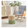 thumbnail image 4 of YOSITiuu Ottoman Poof, Natural Seagrass Poufs, Hand Weave Round Footstool, Pouffe Accent Chair, Sitting Braided Footrest W/Jute Cover, Outdoor Ottomans for Living Room, Bedroom, 4 of 4