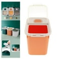 thumbnail image 2 of 10KG Rice Storage Container Cereal Dry Food food cups kitchen Rice Storage Container Orange, 2 of 9
