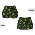 thumbnail image 5 of Yiaed Skulls And Cobwebs Print Women's Athletic Shorts Running Shorts Sporty Short High Waisted Elastic Workout Shorts for Yoga Gym Running & Sports -XX-Large, 5 of 7