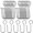 Silver, variant on FONDOTIN 60Pcs Curtain Track Hooks Silver Metal for Home Drapery Wire Replacement